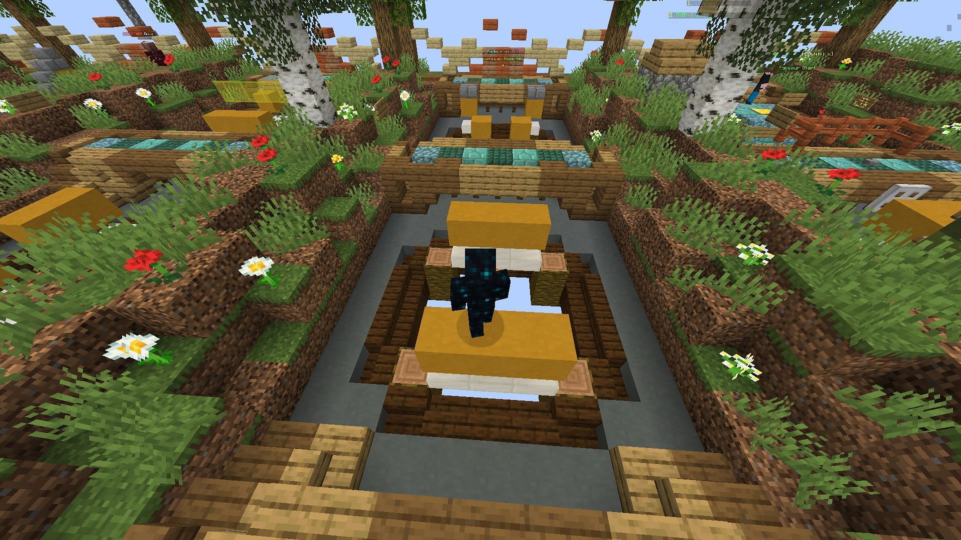 Minecraft players must know when to sprint and crouch in order to prevent falling (Image via Mojang)