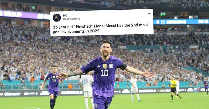 "God wanted to play football so he sent Messi on this planet" - Fans go crazy as Lionel Messi scores a stunning goal for Argentina