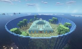 How to drain ocean monuments with commands in Minecraft?