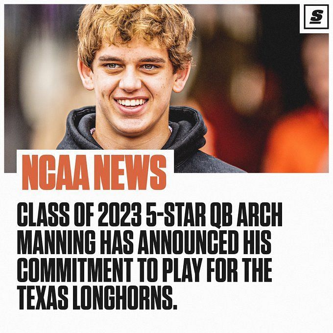 5-Star QB Arch Manning, Peyton and Eli's Nephew, Commits to Texas Over  Alabama, More, News, Scores, Highlights, Stats, and Rumors