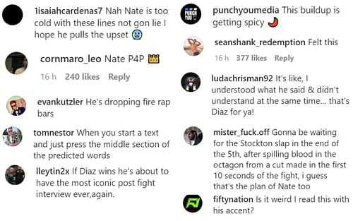 Fans react to Nate Diaz's epic rant.