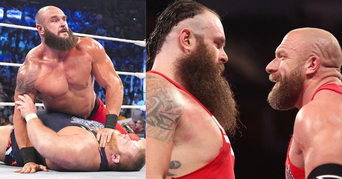 Braun Strowman, Otis, and Triple H.
