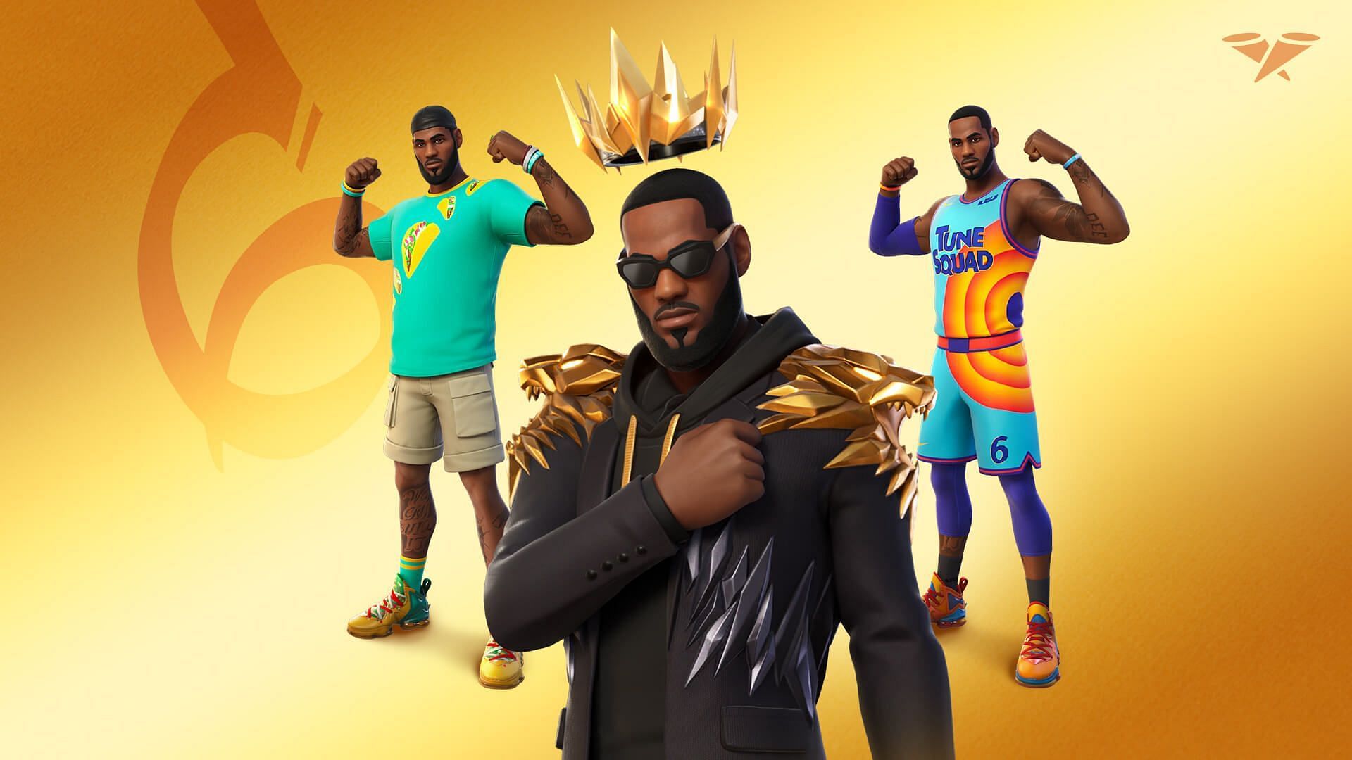 LeBron&#039;s Fortnite skin comes in several different style (Image via Epic Games).
