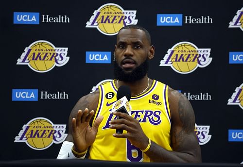 LeBron James at the LA Lakers Media Day