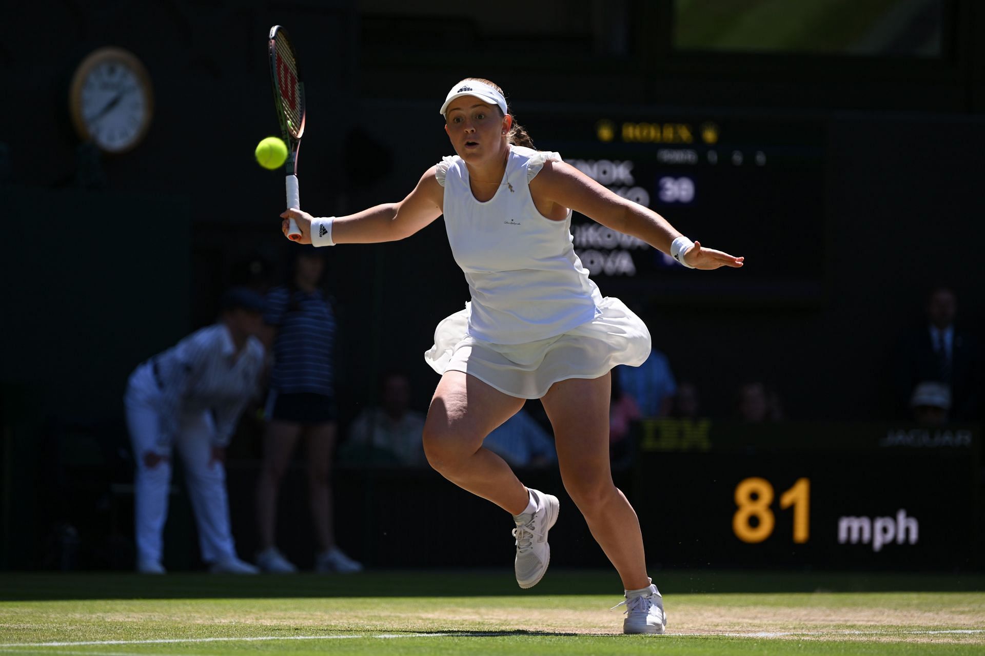 Jelena Ostapenko at the 2022 Wimbledon Championships.