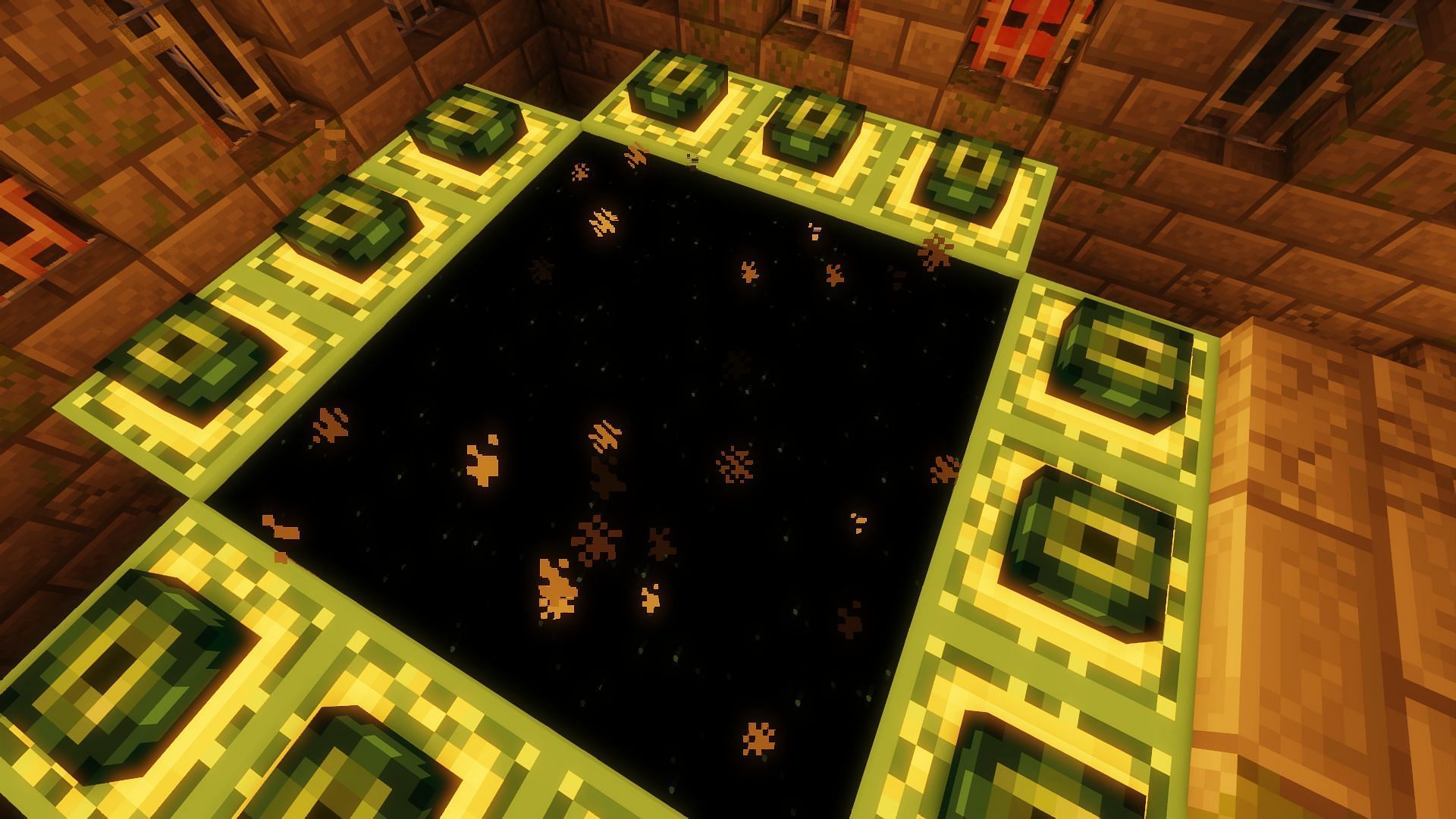 An activated end portal (Image via Minecraft)