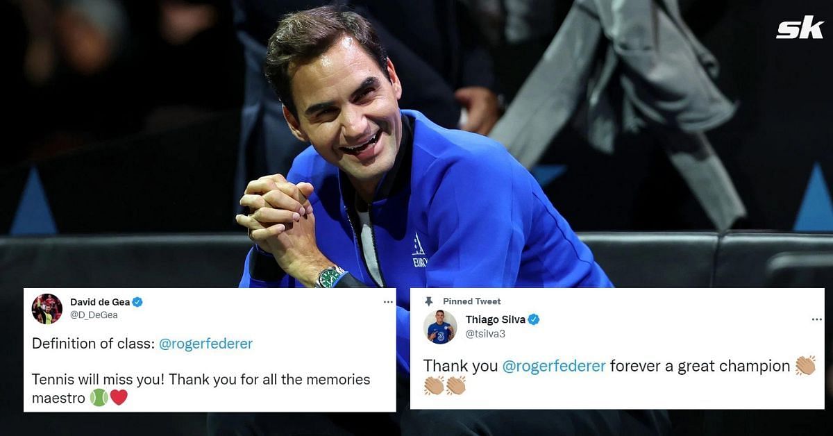 Footballers react to Roger Federer retiring