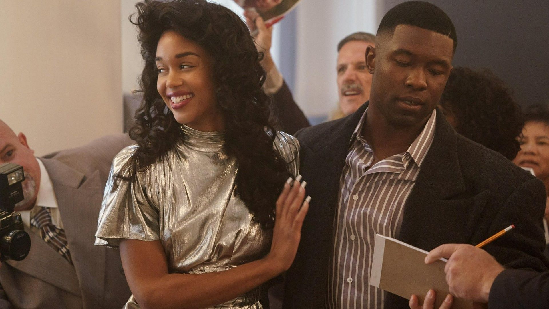 Laura Harrier and Trevante Rhodes in &#039;Mike&#039; (Image via IMDb)