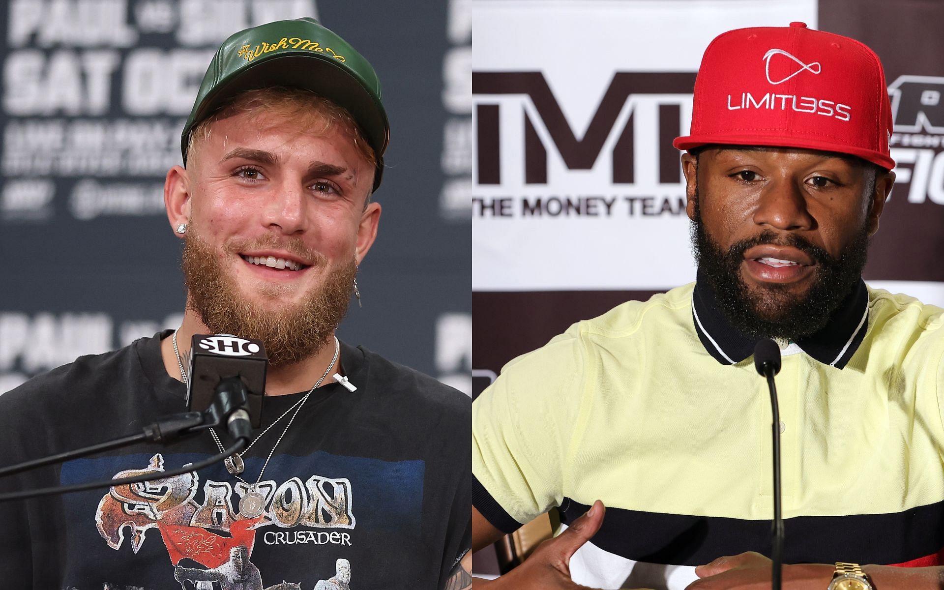 Jake Paul (left) and Floyd Mayweather (right) (Image credits Getty Images)
