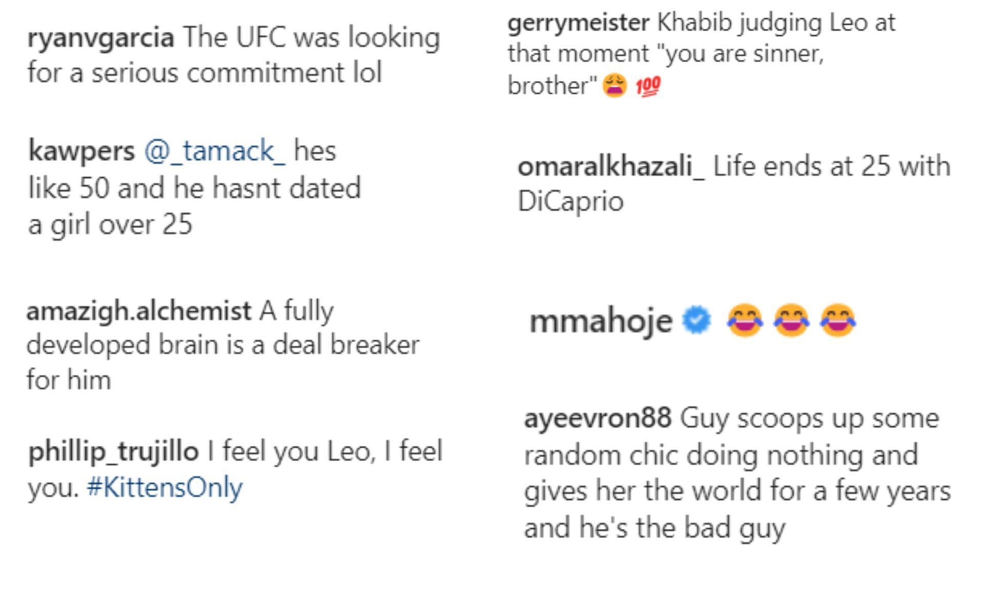 Comments via @combatalk on Instagram)