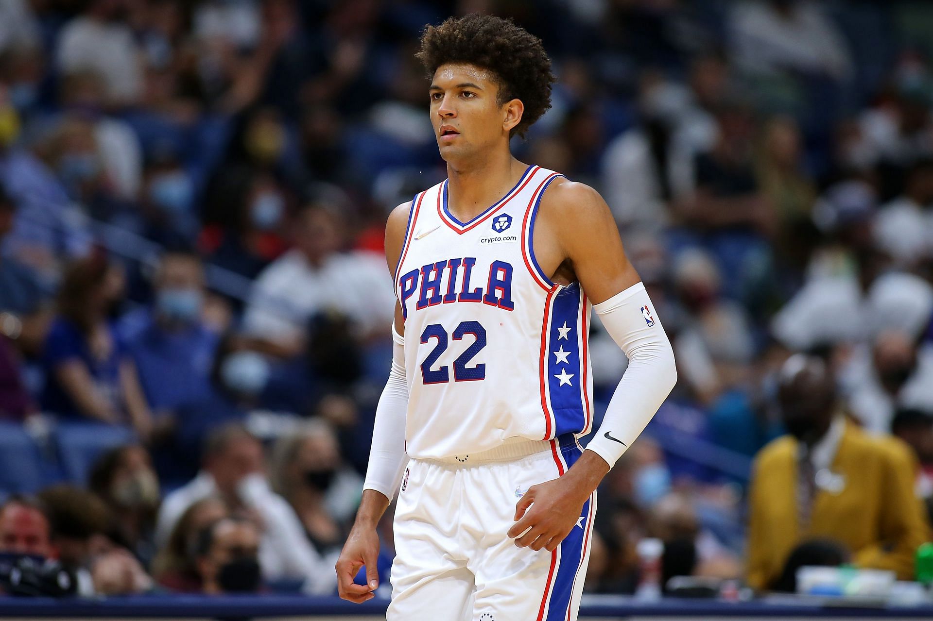 Matisse Thybulle reacts to a play