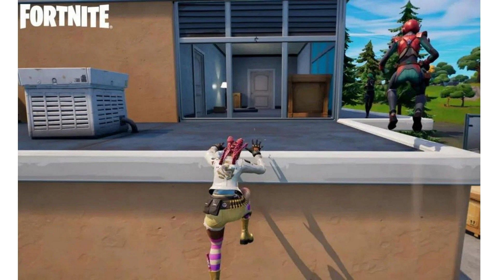 Players can mantle by pressing the jump button. (Image via Sportskeeda)