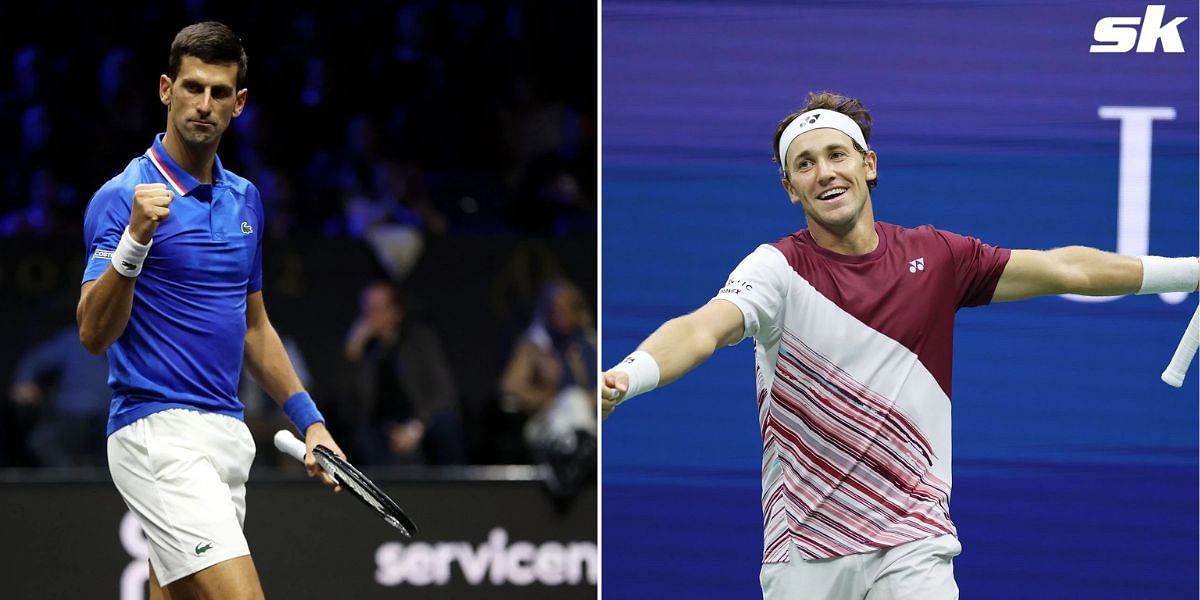 Novak Djokovic and Casper Ruud.