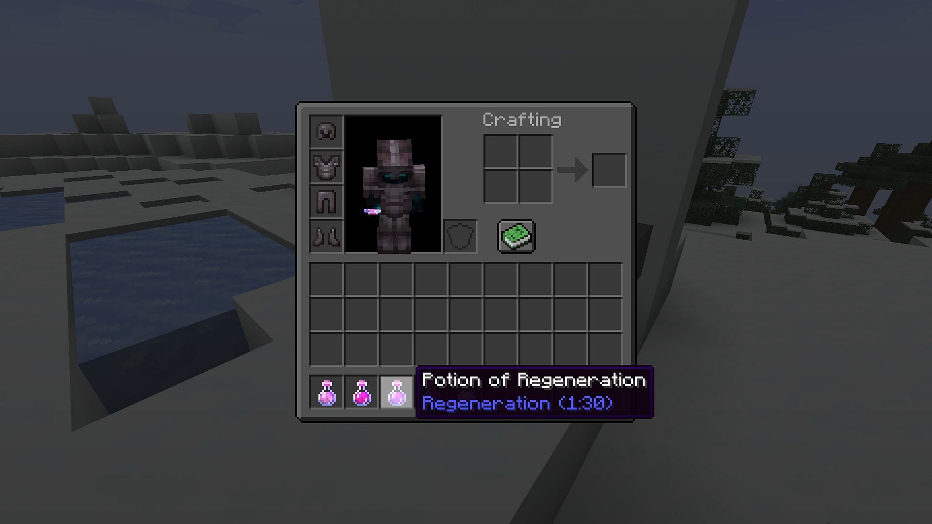 Potion of regeneration to gradually replenish some hearts in Minecraft (Image via Mojang)