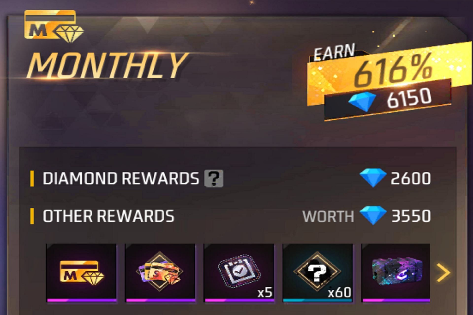 Monthly membership and the perks (Image via Garena)