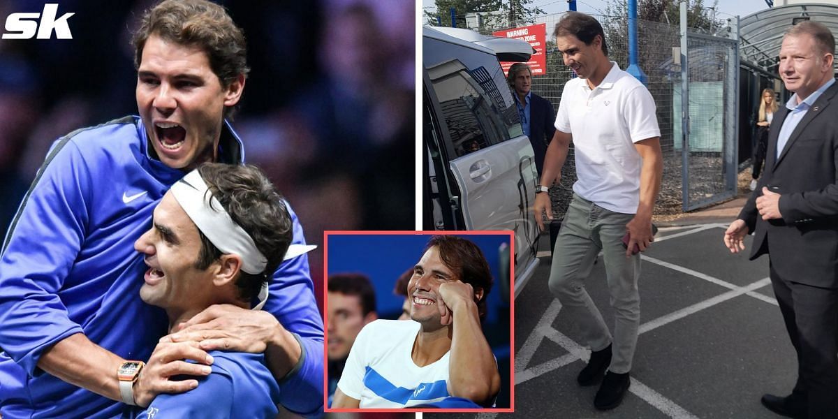Ecstatic tennis fans react as Rafael Nadal arrives in London for Roger Federer&rsquo;s farewell tournament &ndash; the Laver Cup