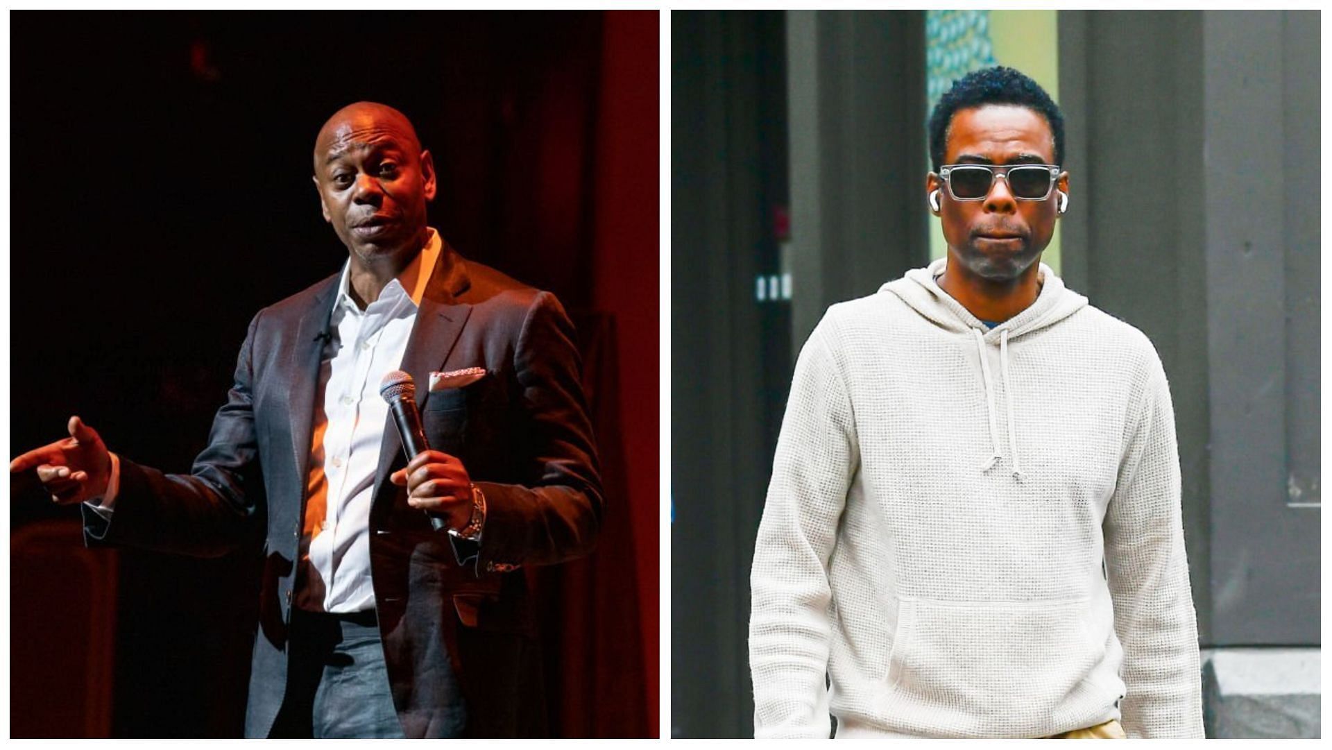 Dave Chappelle and Chris Rock referenced to the Oscars 2022 incident in their recent performance (Images via Amanda Andrade-Rhoades and Raymond Hall/Getty Images)