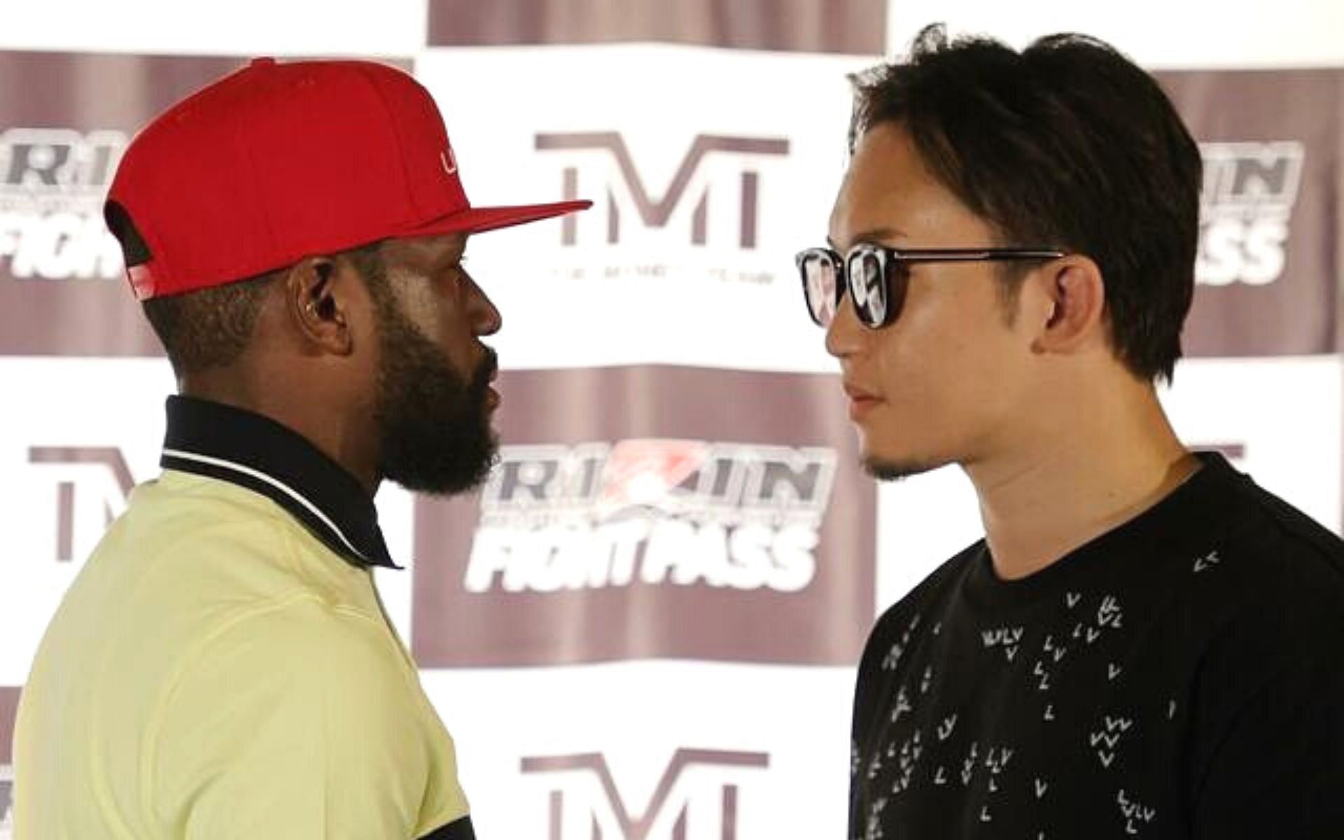 Floyd Mayweather and Mikuru Asakura face-off [Image courtesy: @mikuruasakura via Instagram]