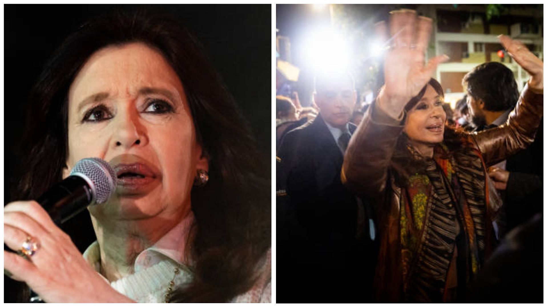 a man pointing gun at Argentina VP Cristina Fernandez de Kirchner amidst the political chaos. (Image via GettyImages)