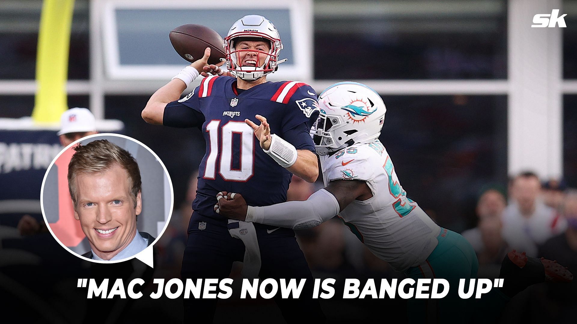 Chris Simms (inset) is worried about the Patriots offense after game against Dolphins