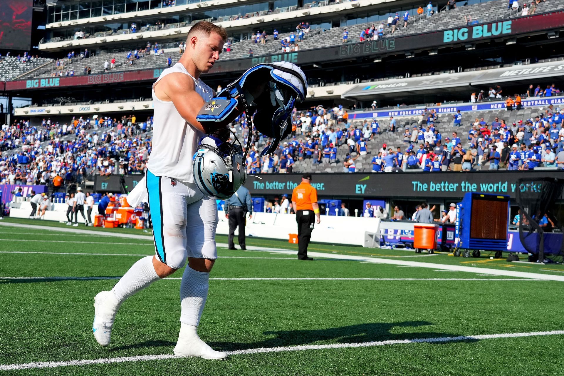 Carolina Panthers star Christian McCaffrey rushed for over 100 yards in the loss.