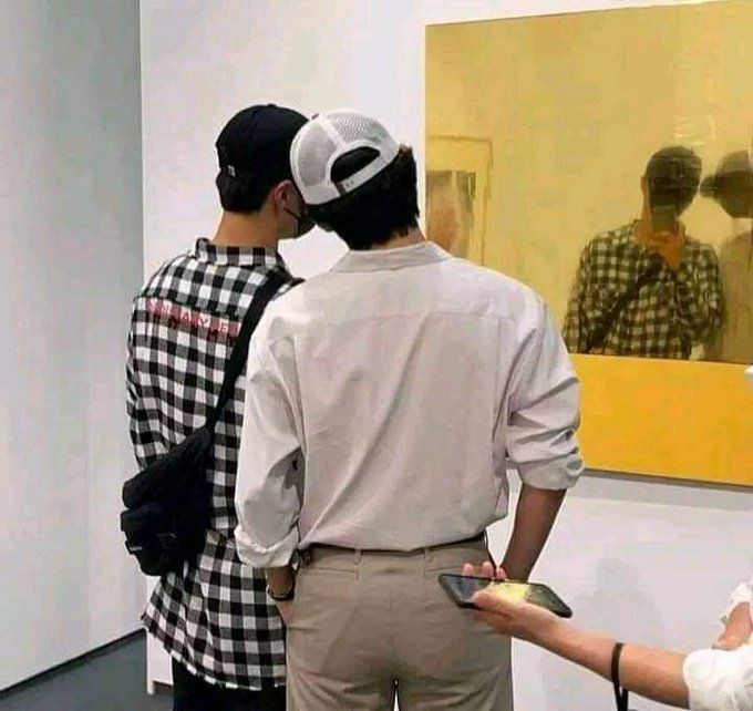 Taehyung & Park Bogum at Liechtenstein Art Exhibition, Model V Is Coming  with Vogue Korea 