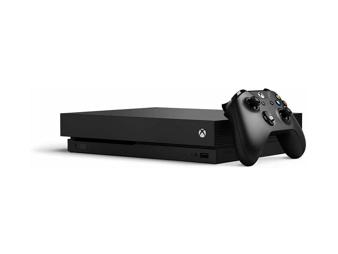 The Xbox One X 4K Ultra HD gaming console (Image via Newegg)