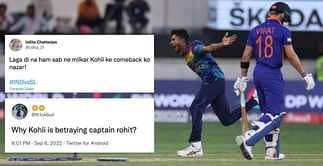 "Mein shunya pe sawar hoon" - Twitterati react as Virat Kohli gets out for a duck against Sri Lanka