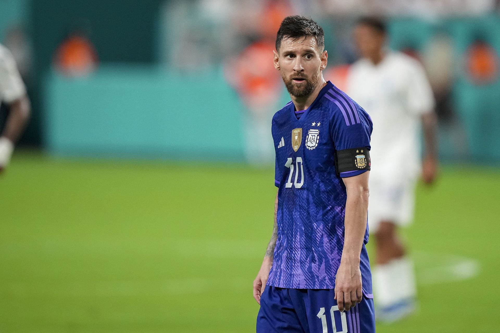 Lionel Messi in action for Argentina.