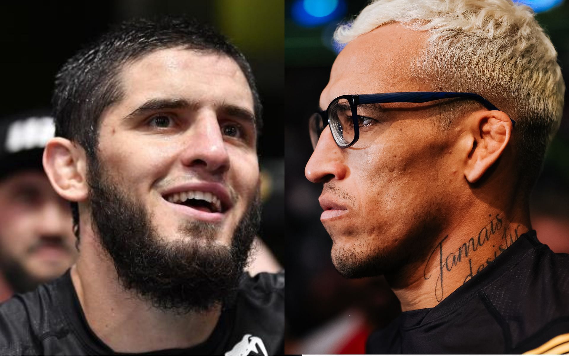 Islam Makhachev (left), and Charles Oliveira (right). [Images courtesy: left image from UFC, right image from Getty Images]