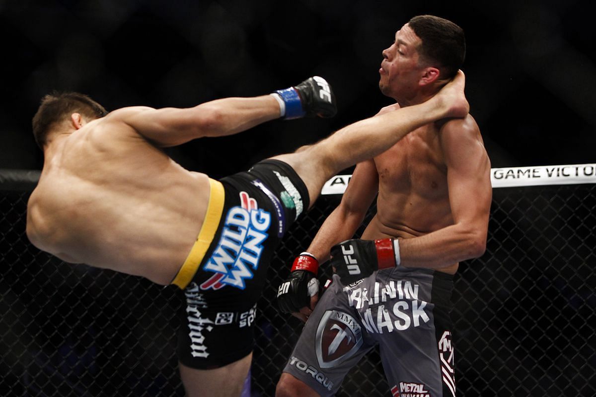 Josh Thomson used a brutal head kick to stop Nate Diaz in 2013