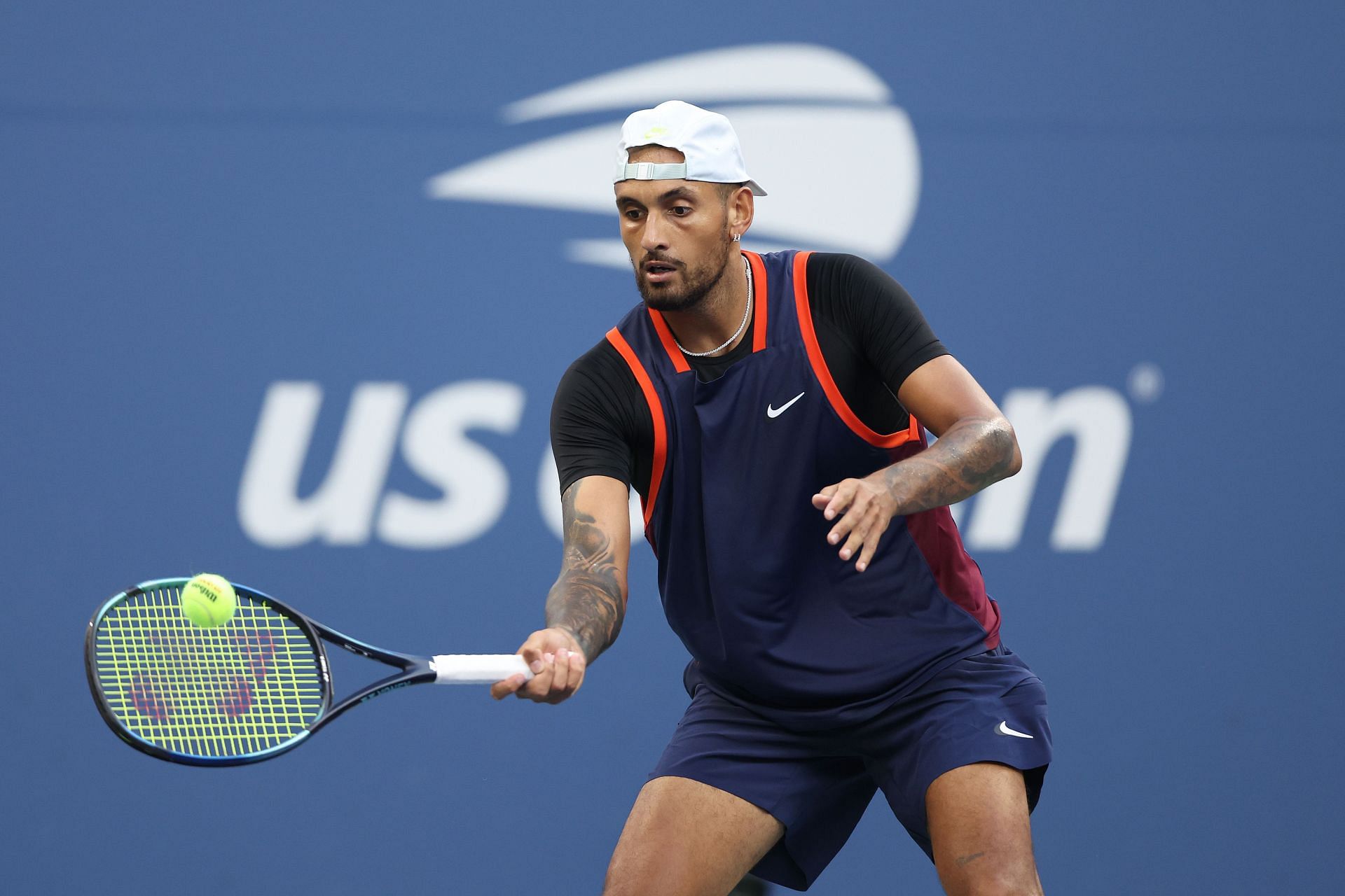 Nick Kyrgios during his second-round match