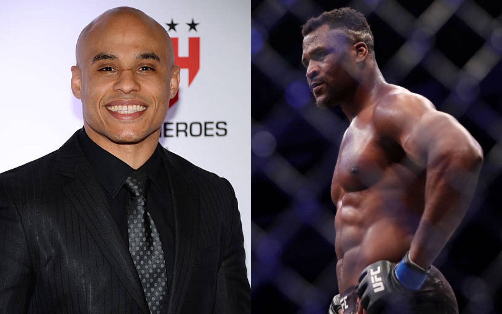 Ali Abdelaziz (left) and Francis Ngannou (right)