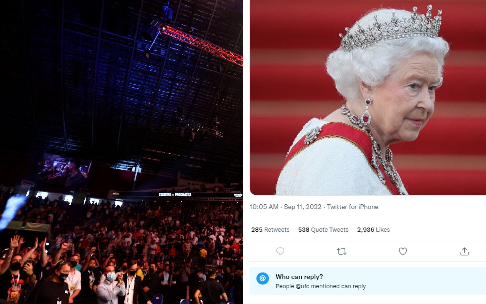 The UFC bans comments on a tribute post for Queen Elizabeth II