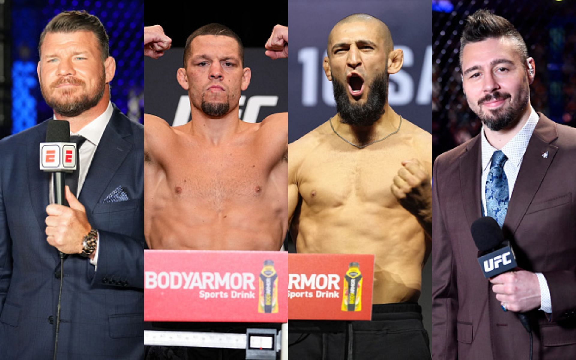 Michael Bisping, Nate Diaz, Khamzat Chimaev, Dan Hardy