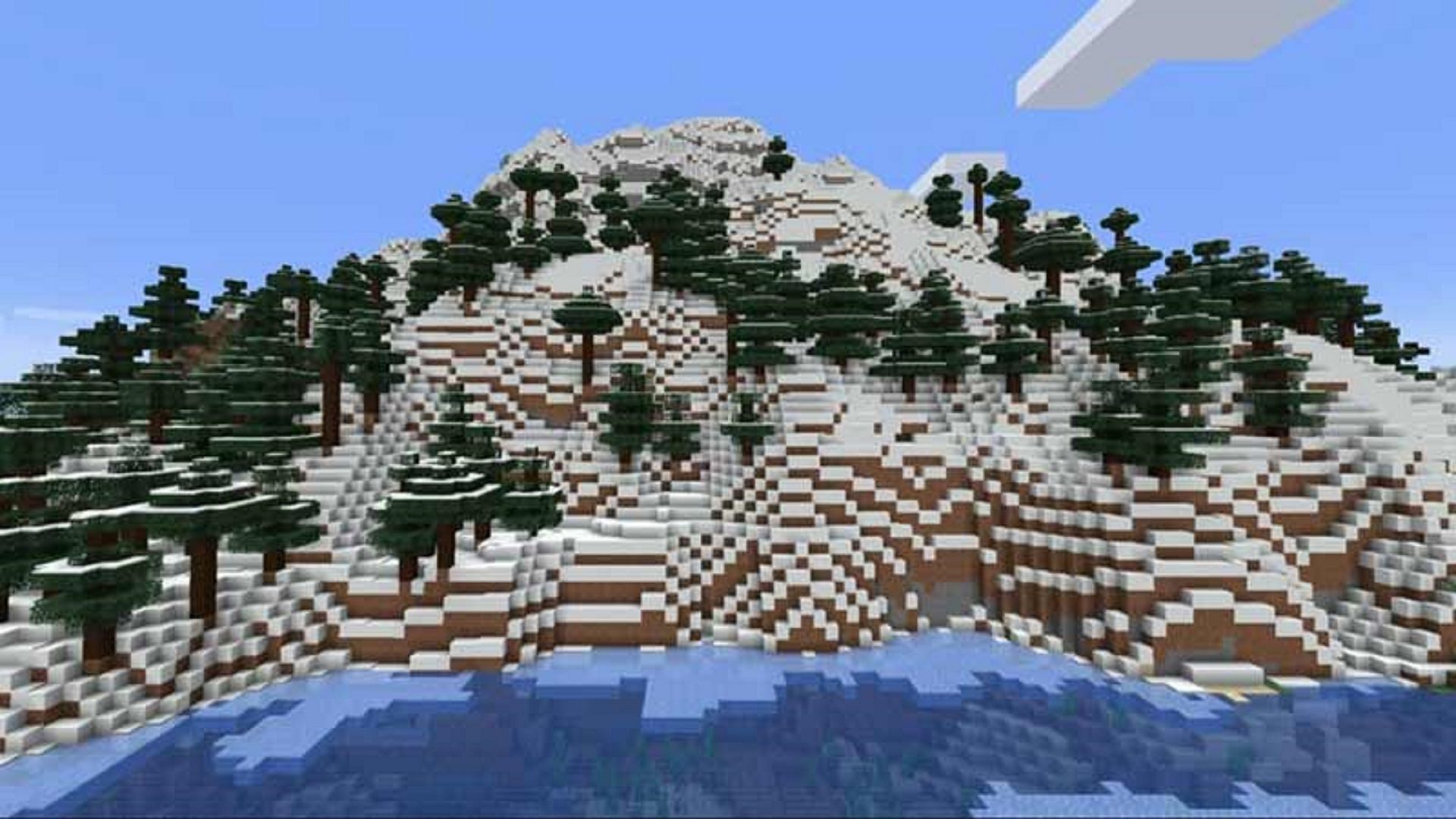 A snowy mountain grove biome in Minecraft (Image via Mojang)