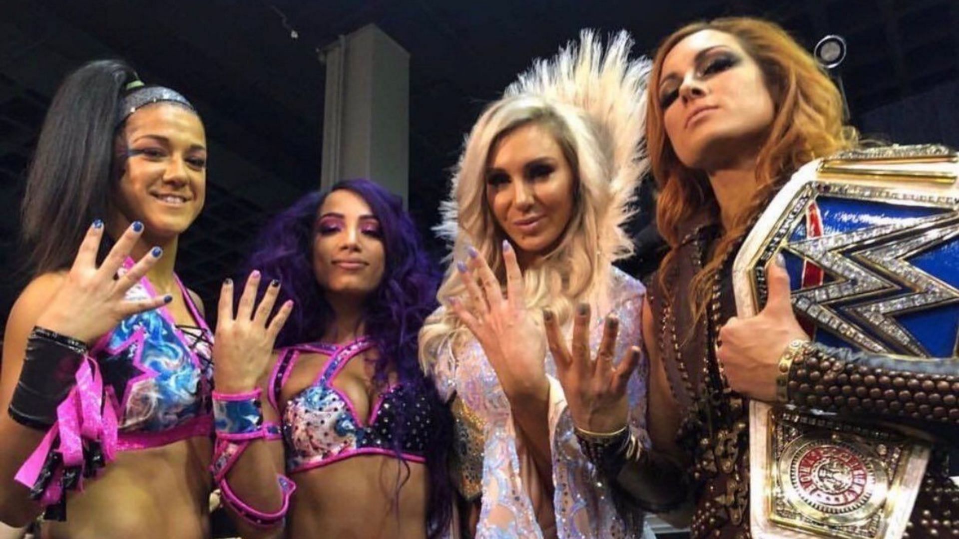 Bayley, Sasha Banks, Charlotte Flair, and Becky Lynch