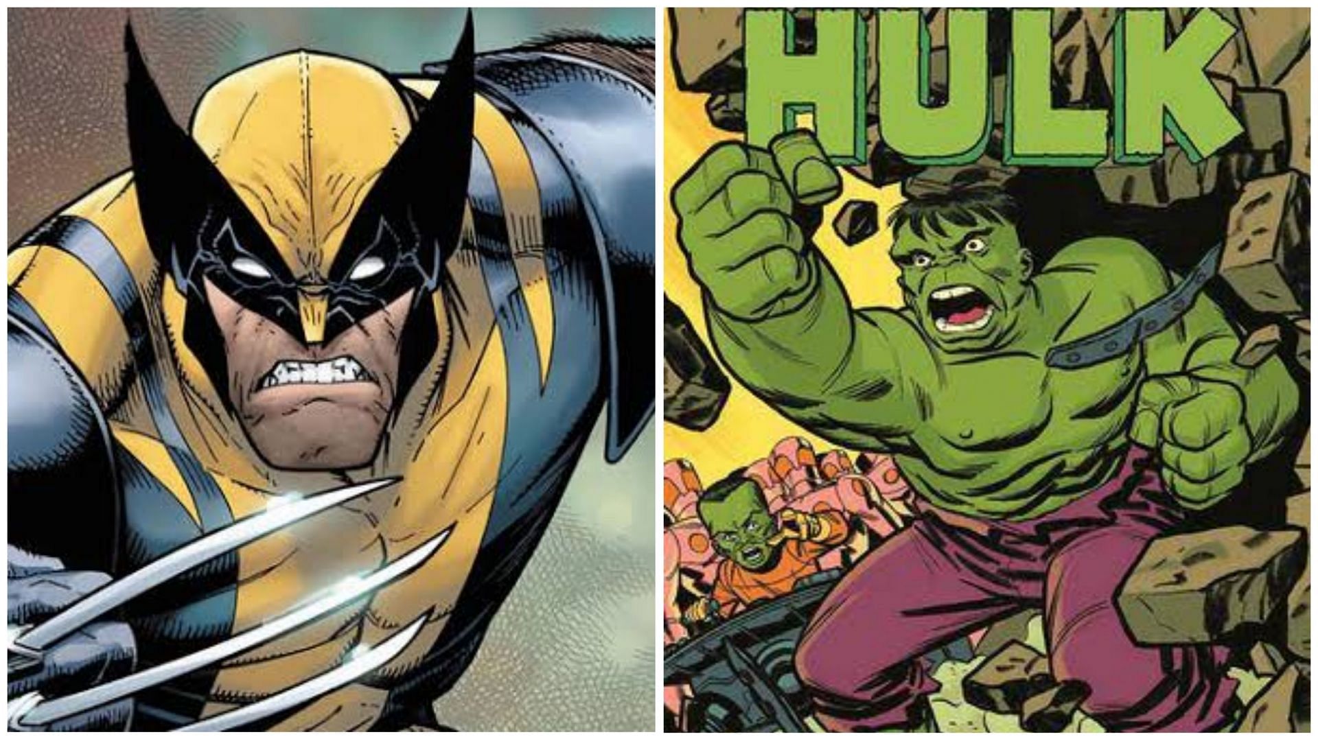 Wolverine and Hulk (Images via Marvel Comics)