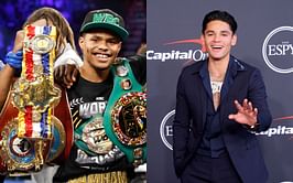 "Ryan chin suspect" - Shakur Stevenson responds to Ryan Garcia claiming he hit a lot of low blows against Robson Conceicao