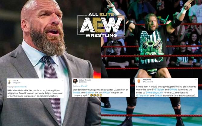 "HHH (Triple H) should do a DX like media scum" - Twitter explodes with hilarious reactions to prediction on AEW star's attendance on upcoming RAW reunion