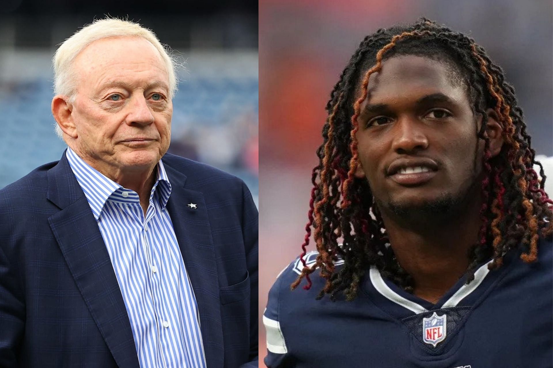 Jerry Jones and CeeDee Lamb