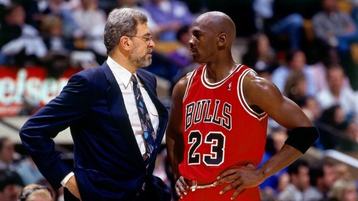 Michael Jordan and Phil Jackson [Photo: Fadeaway]