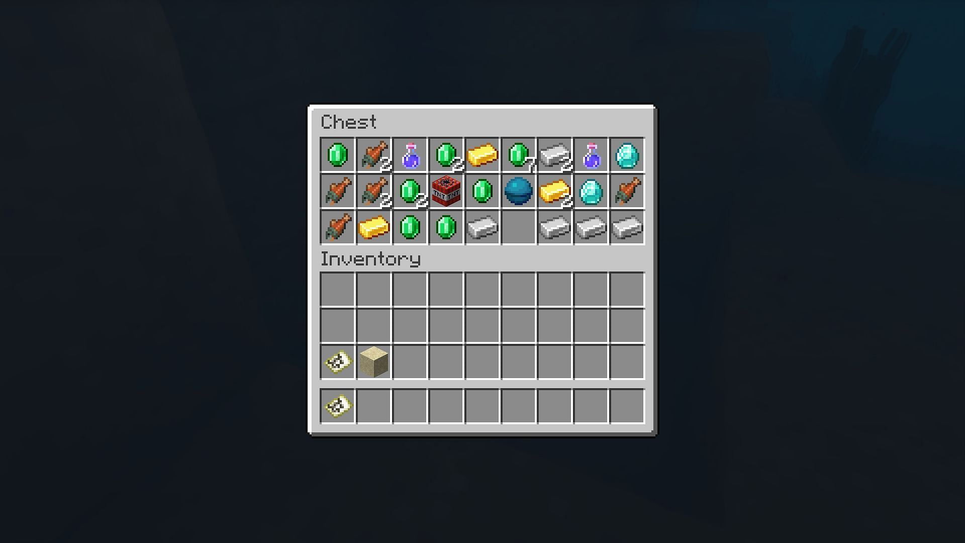 The loot from a buried treasure (Image via Minecraft)