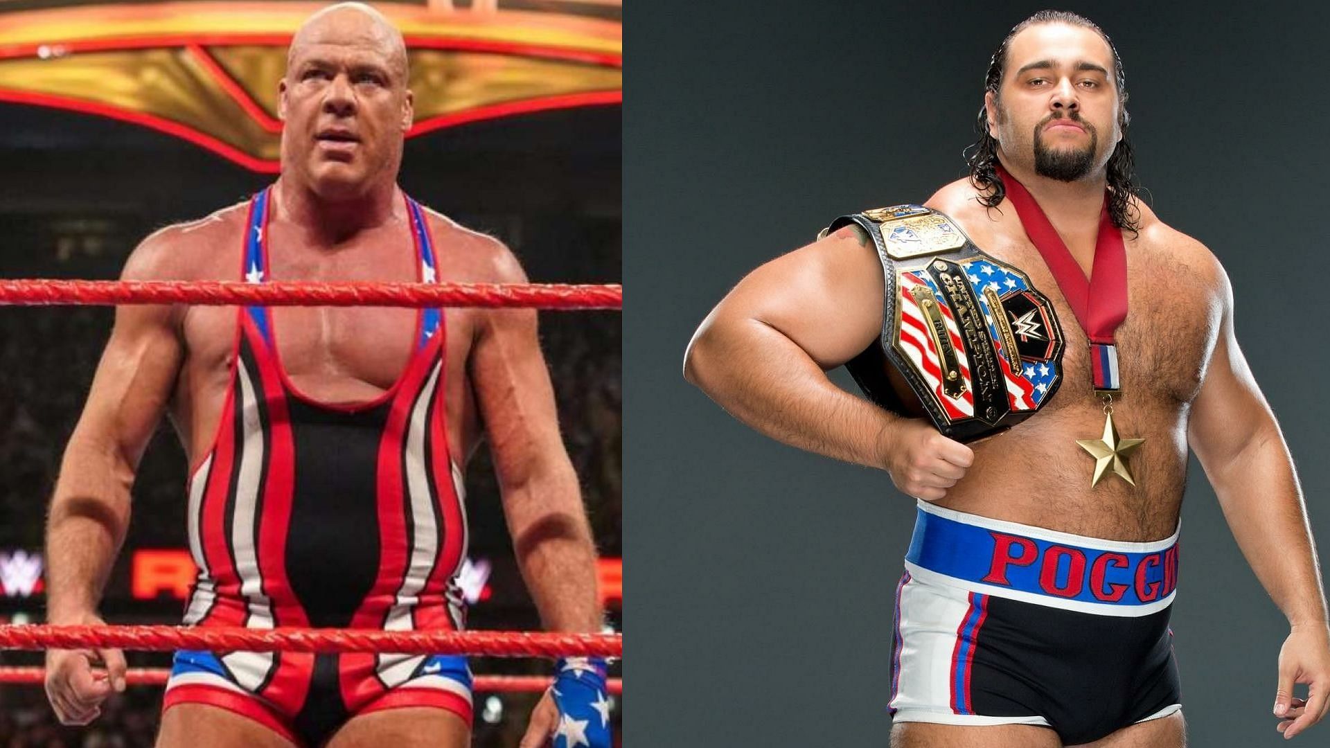 Kurt Angle &amp; Rusev were two Superstars who were released by WWE in 2020.
