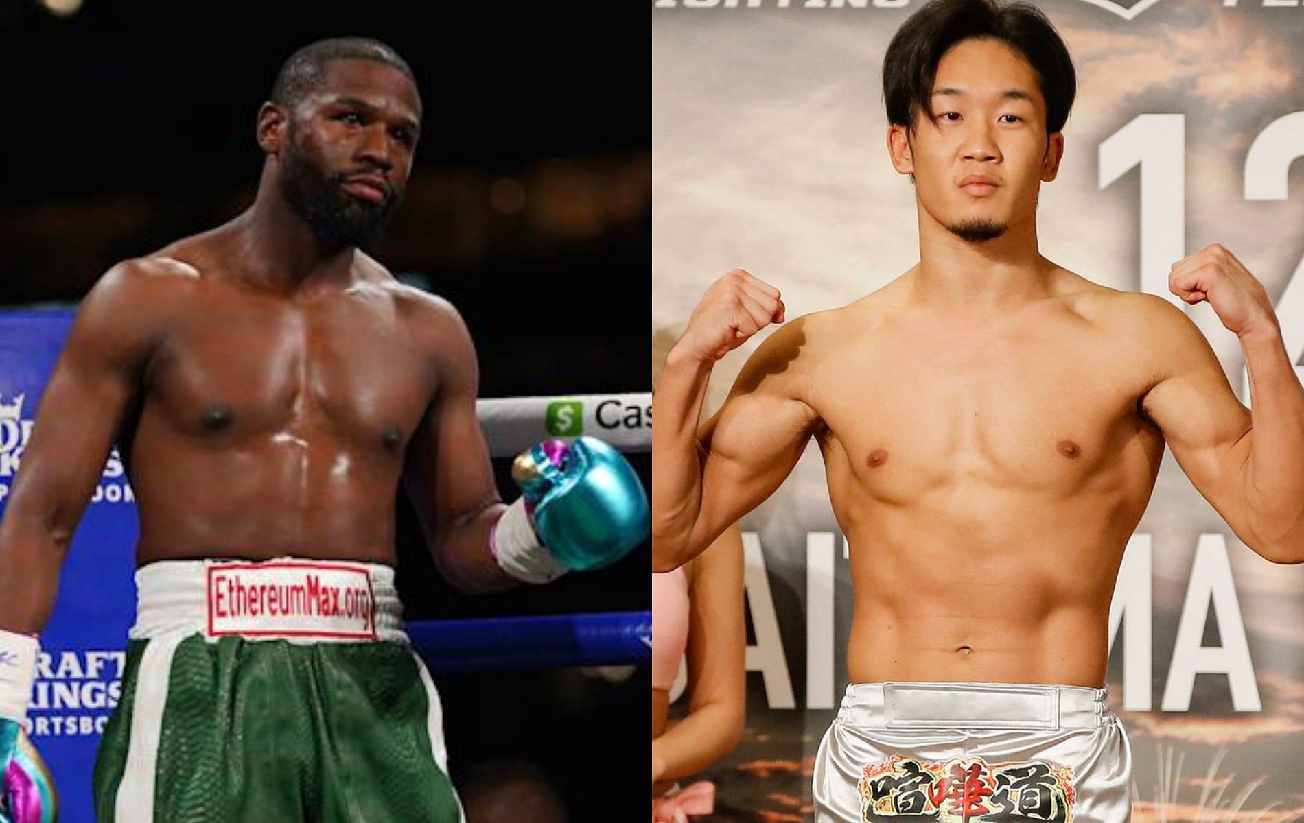 Floyd Mayweather (left) and Mikuru Asakura (right)