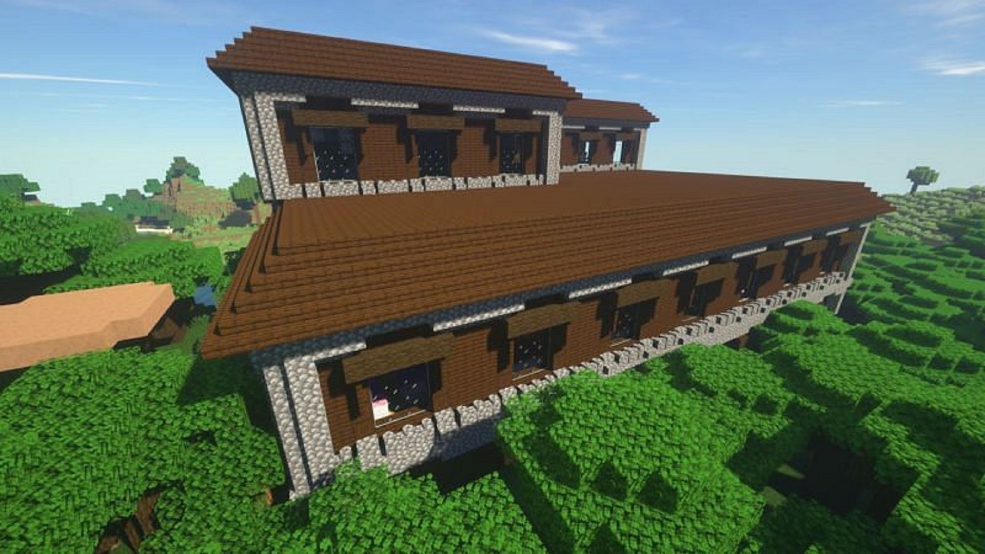 Woodland mansions contain illagers as well as other dangerous foes (Image via Mojang)