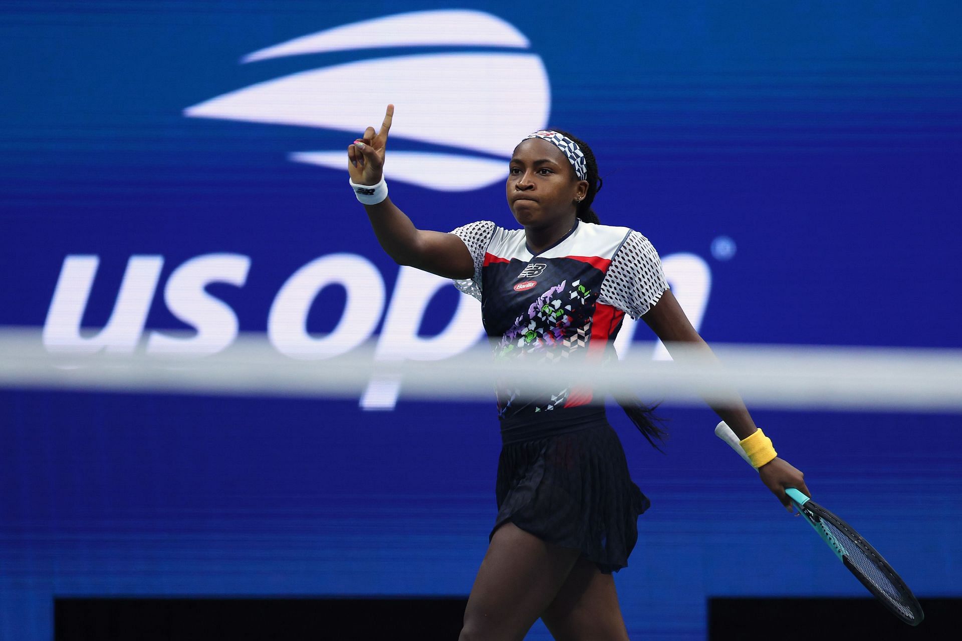 Coco Gauff during her fourth-round match on Sunday