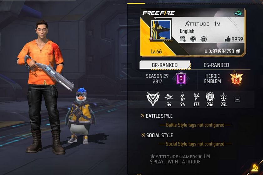 free fire best id name attitude