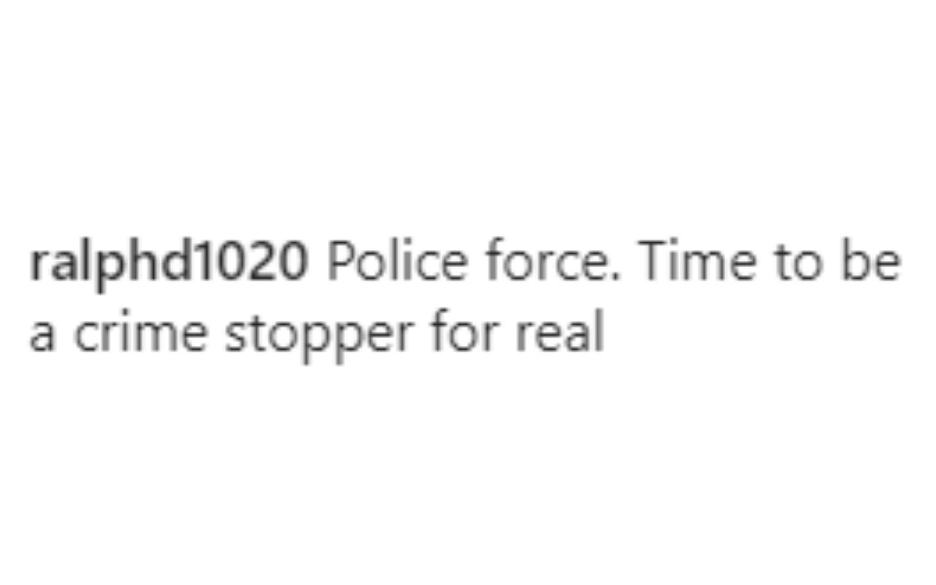 A fan suggesting Holland should join the Police Force