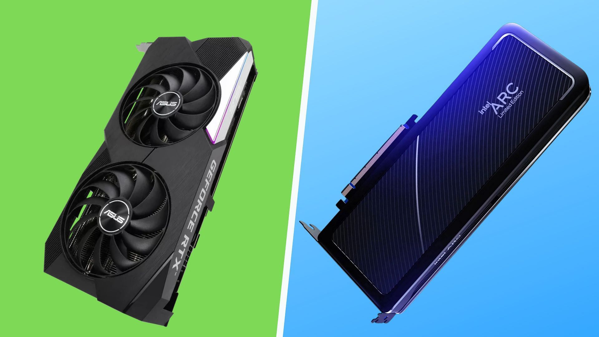 The Nvidia RTX 3060 and Intel Arc A750 Limited Edition (Image via Sportskeeda)